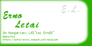 erno letai business card